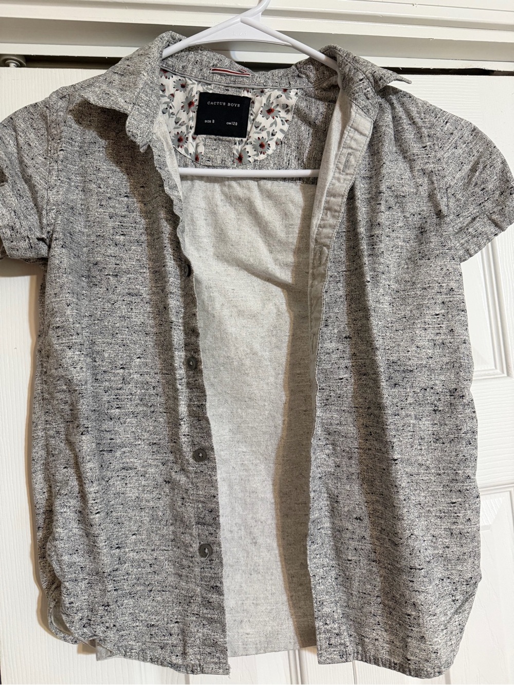 Cactus Heather Gray Short-Sleeve Button-Down Shirt